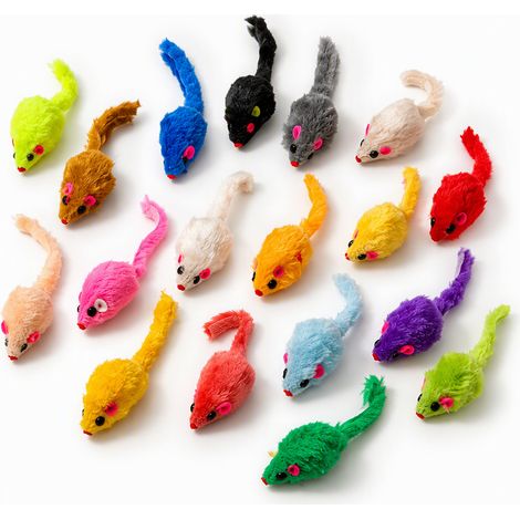 Jouet en tissu pour chat et chaton multicolore 12 x 3 cm (1/5)