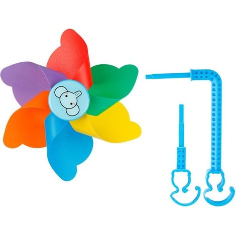 Accessoire de décoration pour vélo - HWDIY - Moulin à vent coloré - Style éléphant - Facile à installer (1/5)