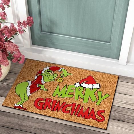 Tapis de bienvenue, paillasson, tapis de cuisine, paillasson de décoration de Noël, pour Noël, paillasson visuel antidérapant (1/4)