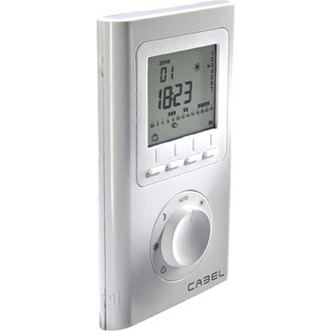 Thermostat d'ambiance digital hebdomadaire – Gestion de chauffage connecté – Économies d'énergie – Affichage rétro-éclairé – 6360001 – Cabel