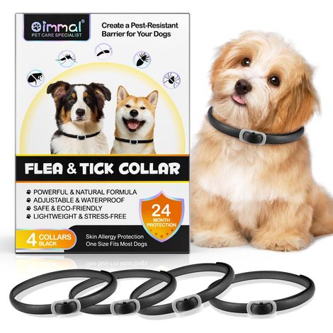 Collier anti-puces et anti-tiques pour chien protection efficace longue durée imperméable et ajustable (1/5)