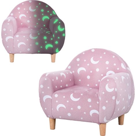 AIYAPLAY Kids Armchair, Glow in the Dark Chair for Bedroom, Pink (1/5)