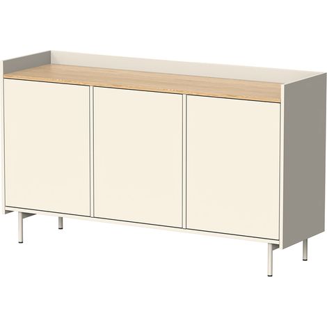 Kommode Velina, Creme, 140 x 82 cm mit 6 Fächern, Vicco