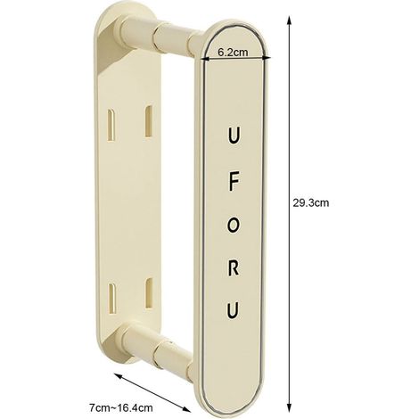Porte-Cintres Mural Rétractable - 29,3 x 6,2 x 7 cm - Pour Balcon / Placard / Salle de Bain - 1 Pièce (1/5)