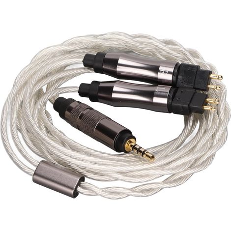 Câble audio argenté 36 brins pour Sennheiser HD414, HD650, HD600, HD580, HD25, HD535 (1/5)