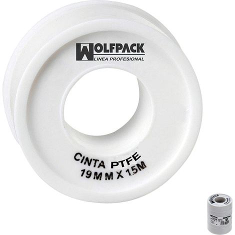 Wolfpack PTFE-Band 19 mm. x 50m. Dick. (Packung mit 5 Rollen)