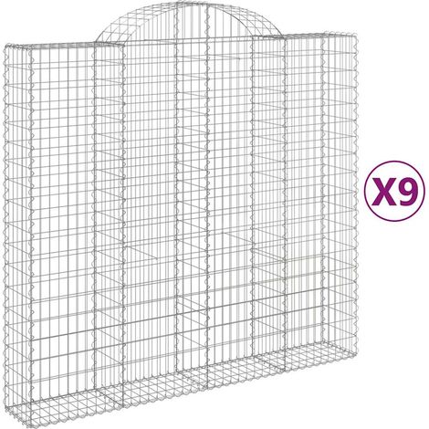 Maison Exclusive - Gabionen mit Hochbogen 9 Stk. 200x50x180/200cm