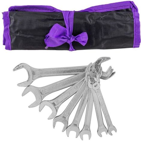 Clé Plate - 8 Pièces - Tailles 6 À 22 Mm - 6x7 8x9 10x11 12x13 14x15 16x17 18x19 21x22 - Pour Mécanique Et Bricolage (1/4)