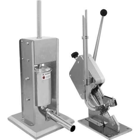 Embutidora de Salchichas Comercial 5L de Acero Inoxidable, llenadora Rellenadora Manual de Salchichas con 2000 Clips y 5 Embudos Gratis Máquina Hacer Salchichas Caseras Maquina de Cocinar Salchichas