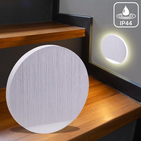 LED Treppenleuchte IP44 Alu-gebürstet - Lichtfarbe: CCT 1,5W - Lichtaustritt: Orbis (1/5)