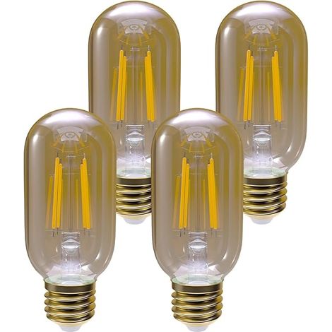 Ampoule E27 Blanc Chaud 2700K 5W LED E27 50W 560LM Verre Ambré T45 Ampoule Filament Décorative Restaurants Cafés Bars (1/5)