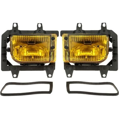 Clear plastic bulb cover, pair of front fog lights (left and right) for BMW 3 Series E30 (1985-1993) - Yellow (1/4)