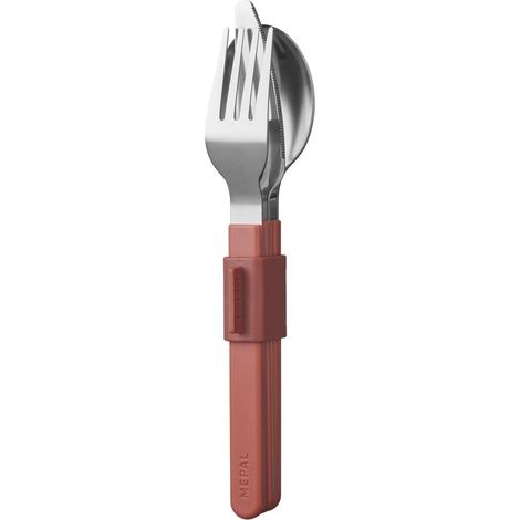 Set de couverts 3 pièces Silueta - Lavable au lave-vaisselle - Arts de la table - Couteau, fourchette et cuillère avec support - Vivid mauve (1/5)