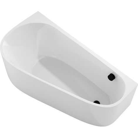 PROJEKTA DL MONOLITH Baignoire autoportante murale 156x77x60cm, blanc (1/4)