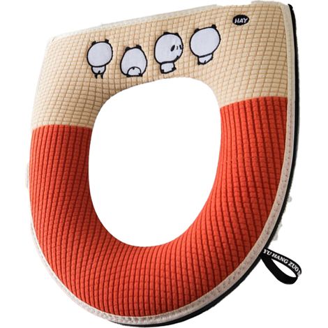 Couvre-Abattant De Toilette - Extensible - Lavable En Machine - Poignée Intégrée - Pour Siège Standard 17 X 14,7 Pouces - 1 Pièce (1/5)