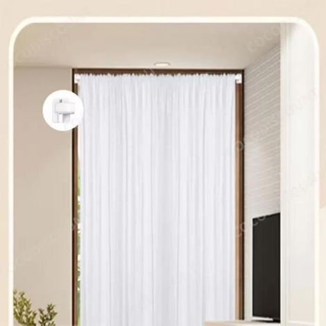 Cobye - Lot de 4 Tringles à Rideau Extensibles 30–45 cm + 8 Crochets Auto-Adhésifs – Sans Perçage - Fenêtre, Cuisine, Salle de Bain (1/5)