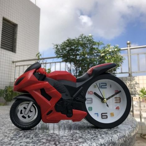 Rouge - Réveil de moto, horloge numérique, modèles de course, montre pour enfants, écoliers, cadeaux, décorat (1/4)
