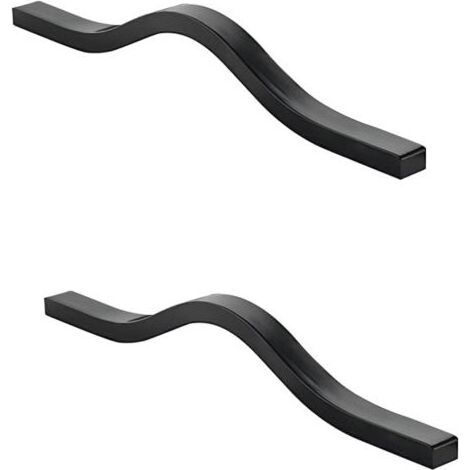 2 Pièces Poignee de Meuble Cuisine, Poignee Porte Cuisine Noire, Entraxe de Trous 160mm, Poignées de Tiroir pour Cuisine, Salle de Bain (1/5)