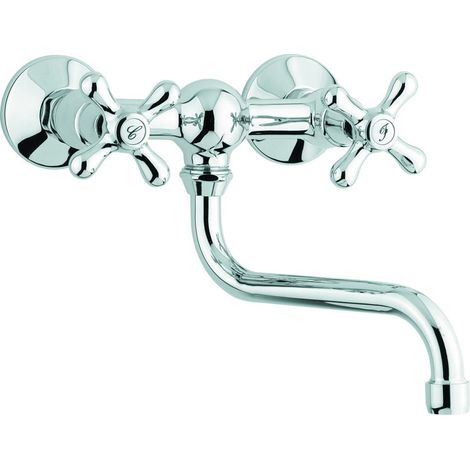 Emmevi Küchenarmatur Deco chrom Wasserhahn Spültischarmatur Mischbatterie Küche