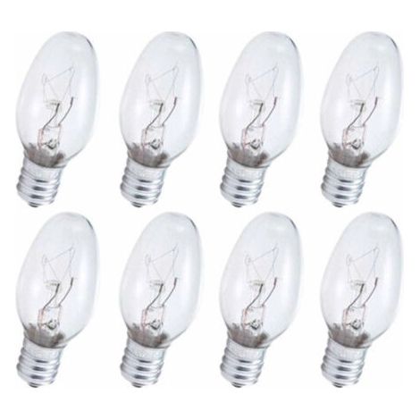 Klare Nachtlichtbirne, 7 Watt Kerzenfassung, 120 Volt. (1/4)