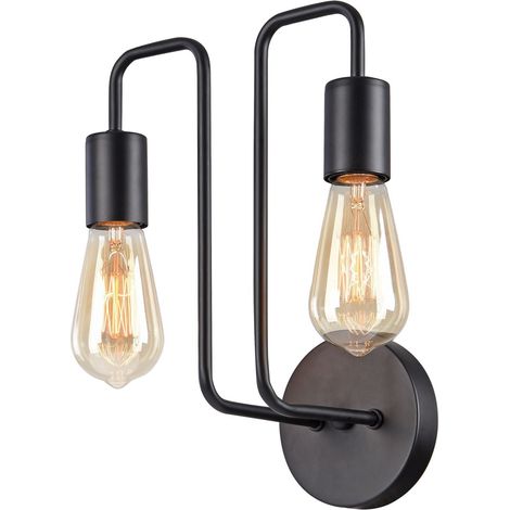Lampada da parete Loft in Metallo Gilbert Nero (1/5)