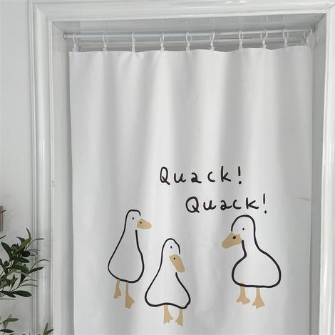 Niedlicher dekorativer Türvorhang mit einer kleinen weißen Ente, ideal zur Abtrennung des Eingangs von Schlafzimmer, Kleiderschrank, Studentenwohnheim oder Küche.