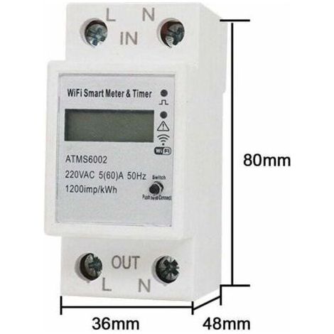 Tuya WiFi Compteur électrique intelligent Compteur d'énergie intelligent minuteur téléphone mobile APP Télécommande (1/4)