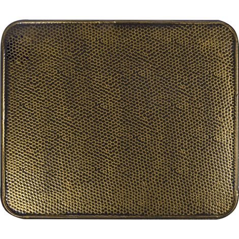FireFix Bodenblech 60 x 50 cm messing Kamin Funkenschutz Bodenplatte Ofen