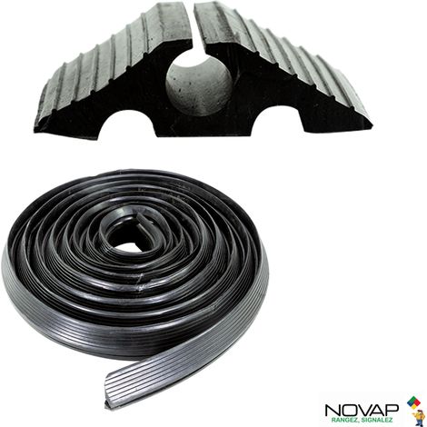 Passacavi per lavori rotolo da 9 metri - 1 gola Ø 20 mm - Nero - NOVAP - 6101260 (1/4)