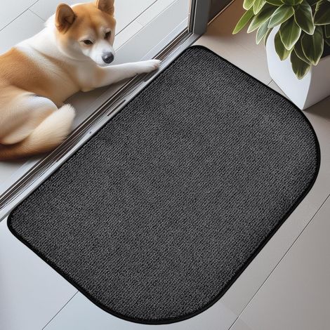1 Paillasson Demi-Cercle 60x90cm Antidérapant Polyester Lavable Machine Entrée Cuisine Salle De Bain (1/5)