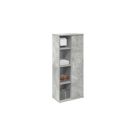 Meuble de salle de bain avec porte-rouleau gris béton (1/5)