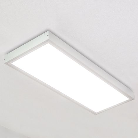 Panneau LED 120x30 cm 42W 4200 lm  Certadrive + Kit en Saillie No Flicker 3000K Individuel Blanc chaud (1/5)