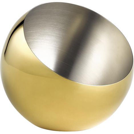 1 Bol Sphère, Inox, Look Doré, Ø 16 Cm, Hauteur 15 Cm, 0,8 Litre, De Table (1/5)