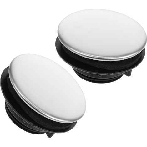 2 pièces Bouchon Évier Cuisine Inox Cache Trou (1/5)