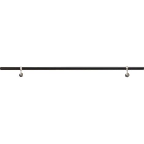 corrimano in kit metal expert "e0990m" in ferro tondo colore nero opaco 1,5 m