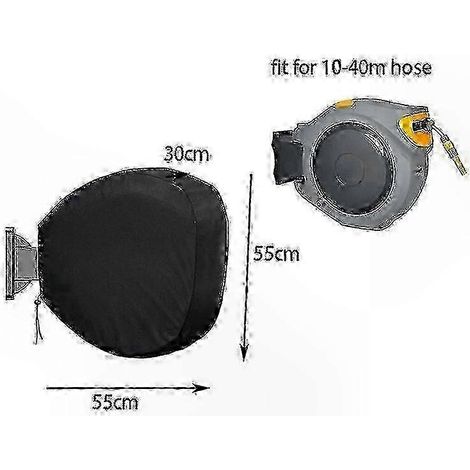 Housse étanche pour enrouleur de tuyau d'arrosage 420D résistante aux UV, compatible avec fixation murale et rangement rétractable, Garden Protection LXWHBYV (1/4)