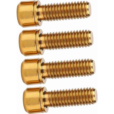 Boulon de serrage de frein à disque de vélo M6x18mm, 4 pièces, vis fixe avec joint (or) (1/5)