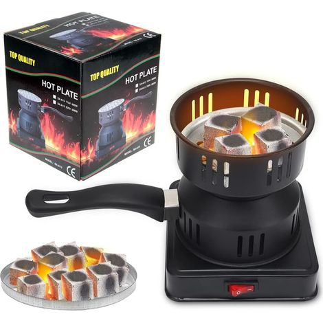 Electric Charcoal Lighter, Charcoal Lighter with Carry Handle and Long Cable, 450-600 W Heating Plate Accessories for Heated Coffee Winter/Christmas/New (1/5)