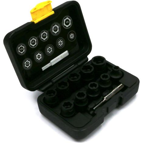 Set di bussole a impatto da 1/2" con portachiavi per svitamento di emergenza, 11 pezzi Waryński (1/5)