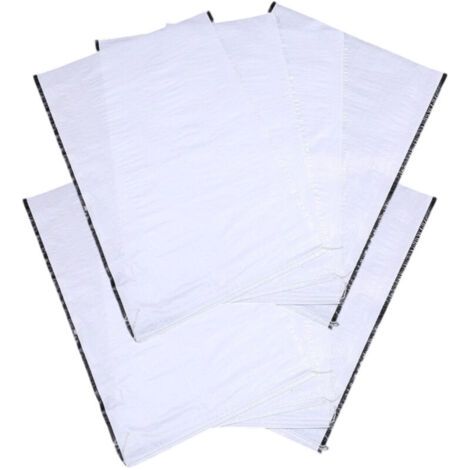 Lot de 10 sacs sable vides 35,5 x 61 cm polypropylène + film brillant, barrière anti-inondation/construction (1/5)