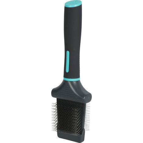 Brosse SLICKER double flexible taille S pour chiens - zolux