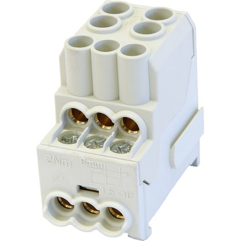 Verteilerblock SDB 100 Al/Cu 80010 simblock, grau