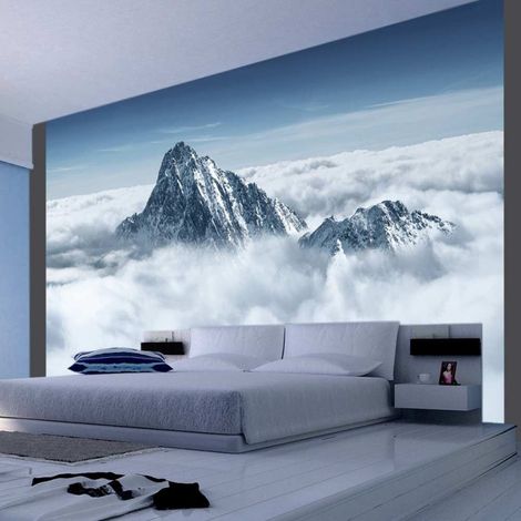 Papier Peint "Montagne Entourée de Nuages" 193 x 250 cm (1/2)