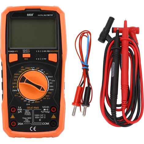 9808 + 2000uF 20MHz LCD Multimètre Numérique AC/DC Courant Tension Résistance Inductance (1/5)