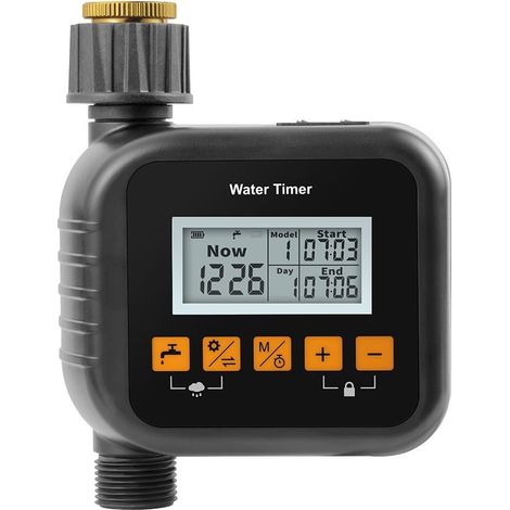 Automatisches Bewässerungs-Timer-System – batteriebetriebener Schlauchregler, Bewässerungswasserplaner  Digitales Bewässerungsgerät für den Außenbereich, LCD-Programmierdisplay