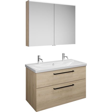 Ensemble Burg Eqio Chêne Décor Cachemire/Blanc Alpin GR0234D