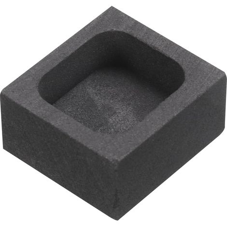 Graphit-Gussform – 1 Stück – Hochdichter Graphit – Gold-, Silber- und Kupferguss – Schmuck- und Laboranwendungen – 24 x 22 x 12 mm (1/5)