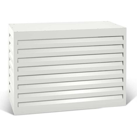 Varan Motors - SHWACC002-WH Copertura per impianto di climatizzazione in acciaio zincato bianco 100x50x70 cm � Copertura per unit� esterna di pompa di calore e climatizzatore (1/5)