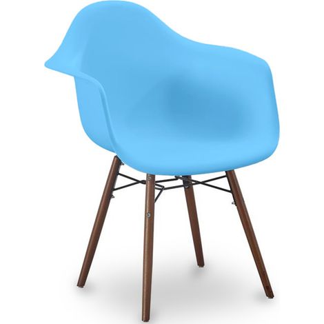 Dining Chair - Scandinavian Design - Dark Wood Legs - Nordika Blue (1/5)