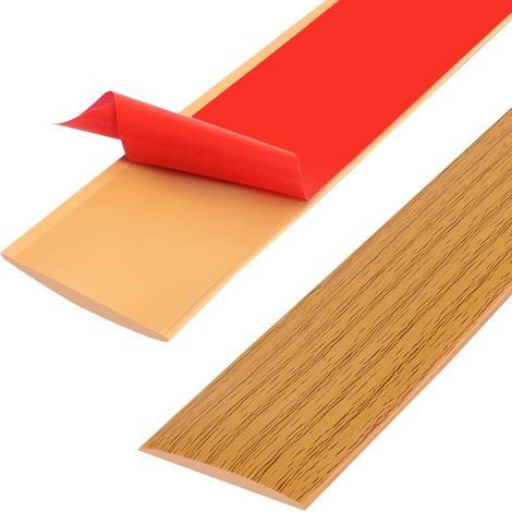 Bande de seuil en PVC - 400cm - Imitation bois jaune - Transition sol auto-adhésive - Salon cuisine salle de bain - 400x4cm (1/5)